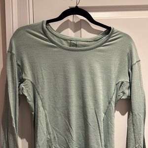 Light green Lululemon long-sleeve shirt